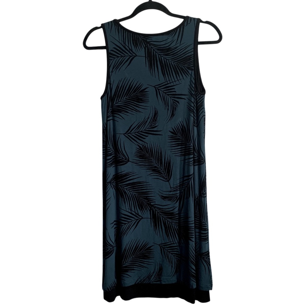 Soma Palm Leaves Print Sleeveless Mini Swing Dress - Picture 2 of 5
